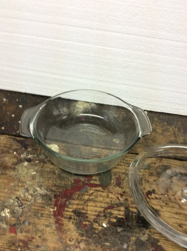 Vintage Anchor Hocking Fire King Clear Bowl Dish 436 Made USA With Lid 62