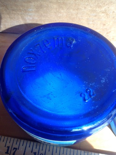 3 Vintage Noxema Skin Cream Jars Blue Jars Repurpose Collectible Decor