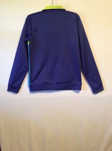 New Balance Zip Up Long Sleeve Jacket Size XL 14-16 Blue/Yellow Youth