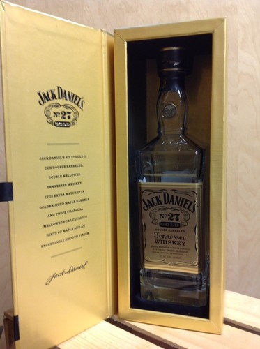 JACK DANIELS  #27  GOLD EDITION EMPTY BOTTLE  WITH BOX