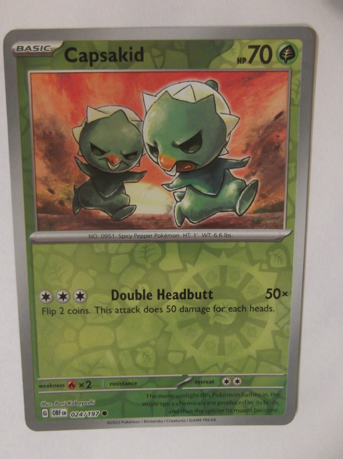 130PK024r - Capsakid- 24/197 - Obsidian Flames - Common | eBay
