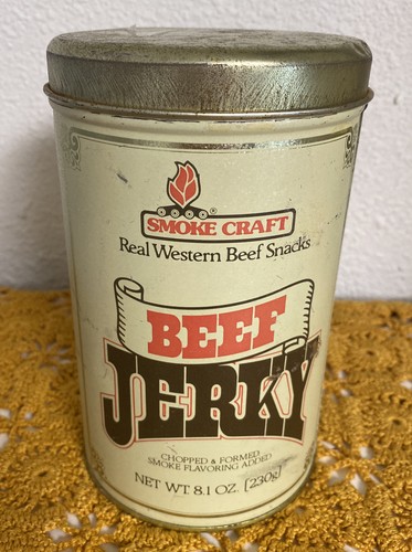 Vintage Smoke Craft Beef Jerky Collectable Tin 1970's