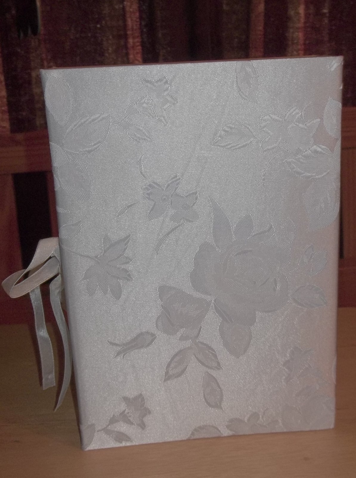 Wedding Photo Album 4 Fold Bridal Lace Satin Ribbon Pearls