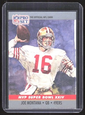 1990 Pro Set #24 Joe Montana Super Bowl MVP Collectibles