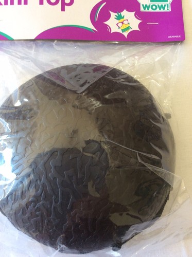 Plastic Coconut Bikini Top Bra One Size NIP
