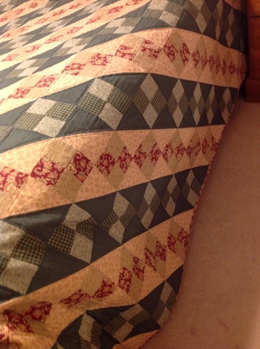 Handmade King Size Patchwork Quilt 1998 All Hand Quilting 110 x 90