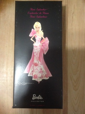 barbie collector pink label rose splendor