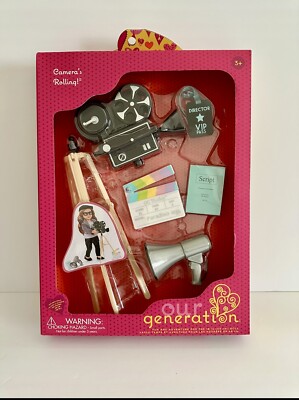 Our Generation Cameras Rolling! Film Set Accessories American Girl Doll 2019 New