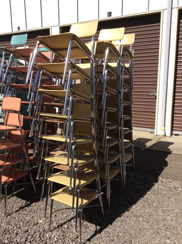 89 Vintage Heywood Wakefield Hey Woodite Adult Size Chairs - 6 Colors -Very Good