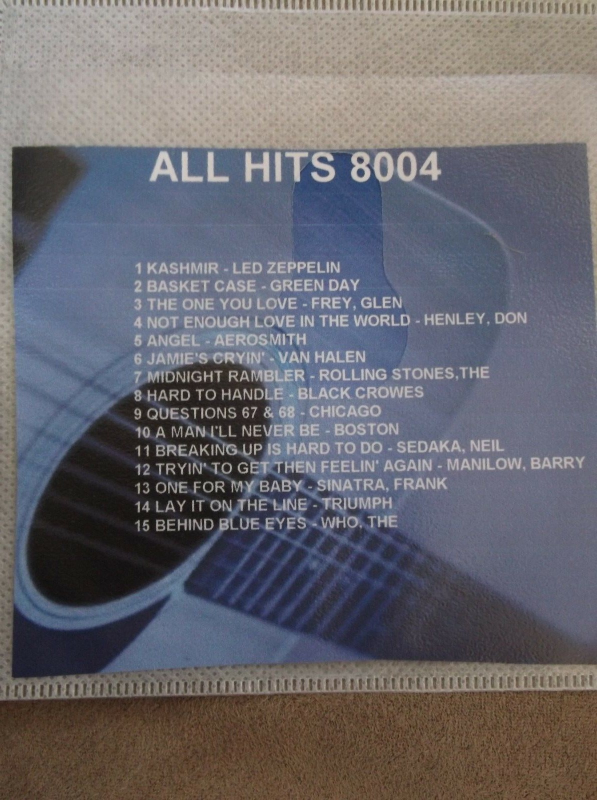 All Hits Karaoke Disc 8004 CD+G CDG BLUE  IN VERY GOOD CONDITION
