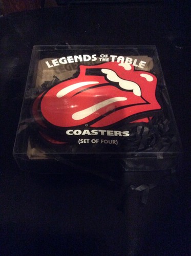 1997 Legends Of The Table Rolling Stones Tongue Coaster Set