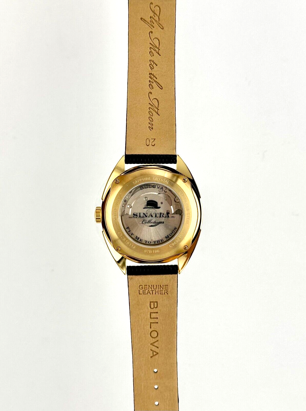 Pre-owned Bulova Frank Sinatra Fly Me To The Moon Watch 97b196 In Box With Tags