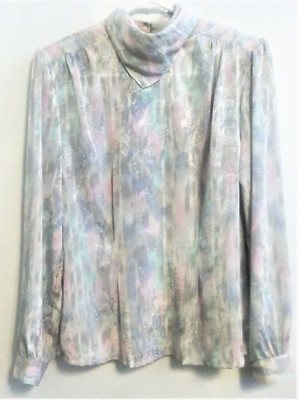  NICOLA cowl neck back-button Blouse - Size 8  - NEW