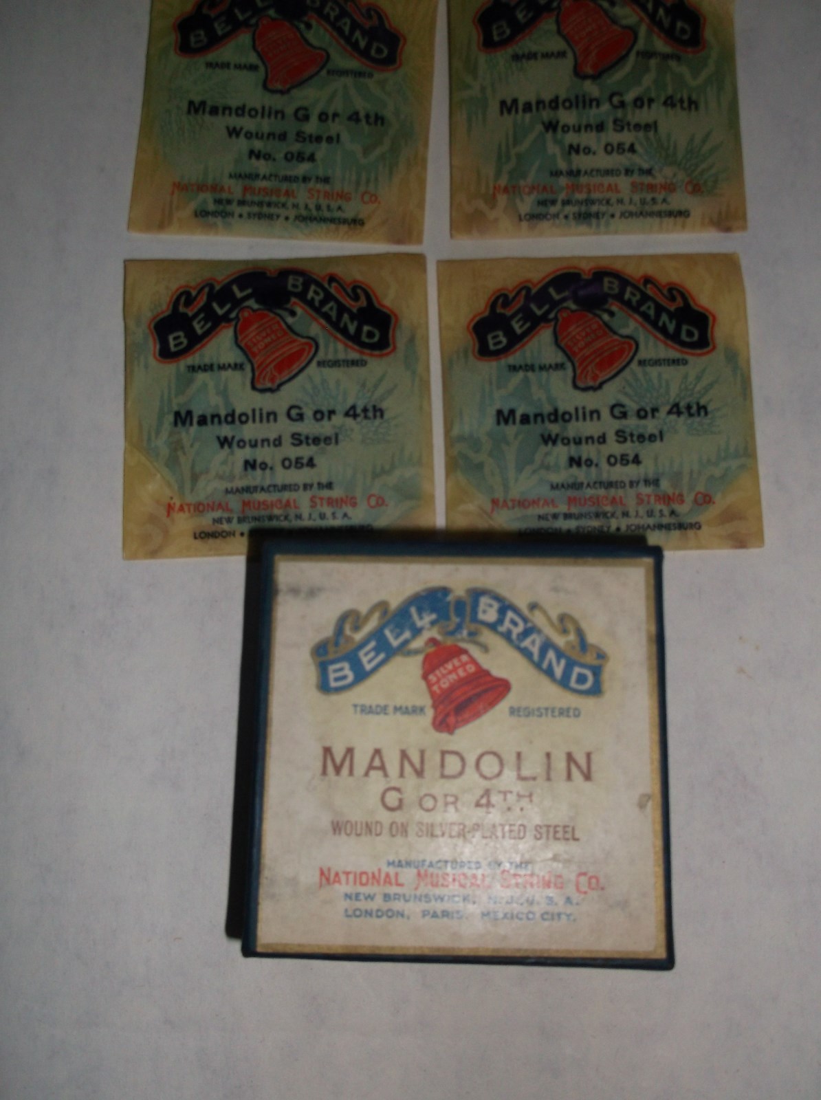 Vintage Bell Brand Mandolin 4th string with Display Box  Case Candy