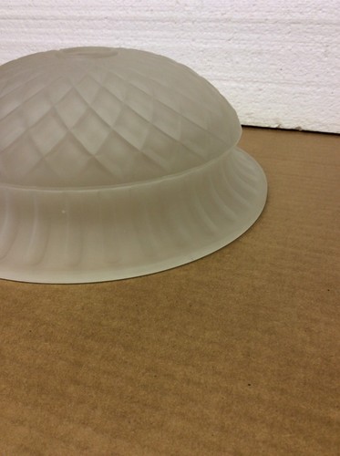 Vintage Single Hole Mount White Glass Ceiling Fixture Diamond Offset Beautiful