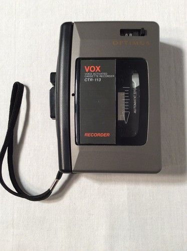 Optimus CTR-113 Voice Activated Cassette Tape Recorder/Player Portable VOX 14111