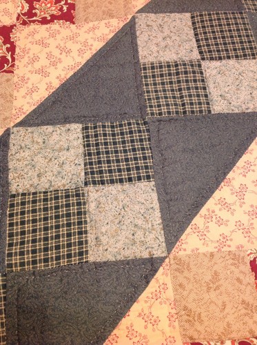Handmade King Size Patchwork Quilt 1998 All Hand Quilting 110 x 90