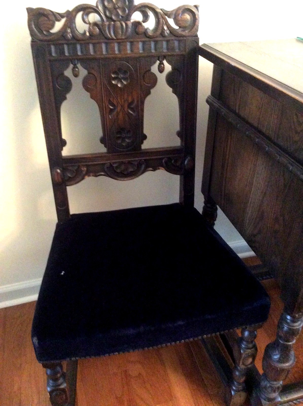 Antique Feudal Oak 16 Piece Dining Room Set