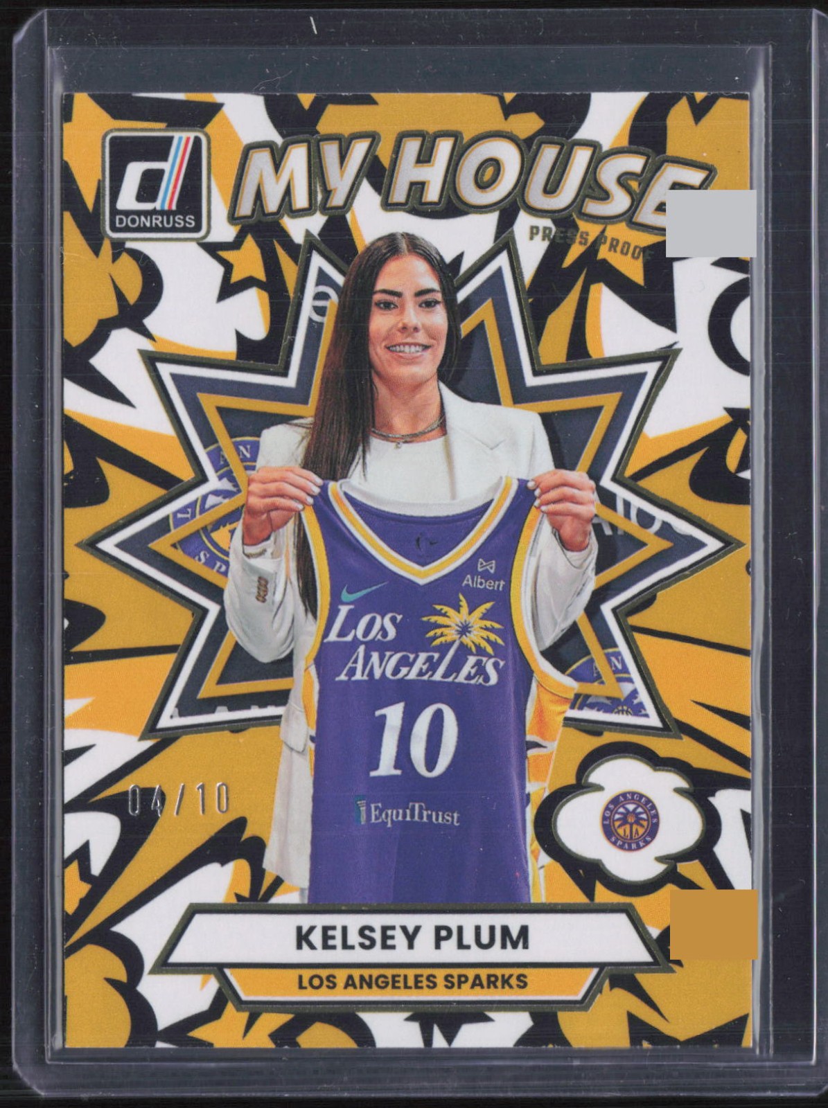 2025 Panini Donruss WNBA My House Press Proof Gold #17 Kelsey Plum 4/10