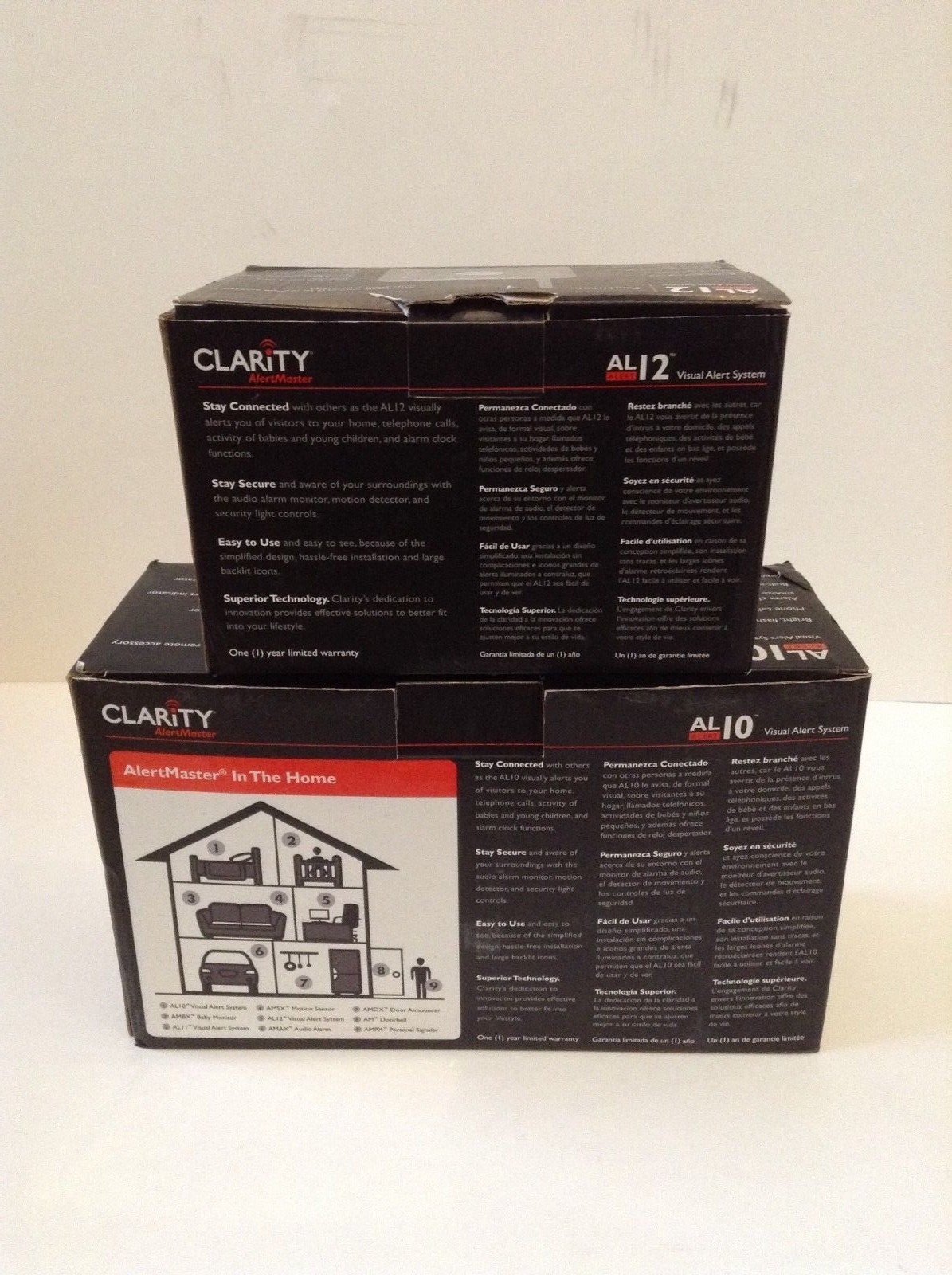 New Clarity Alertmaster Visual Alert System AL 10 AL 12 NIB lot of2