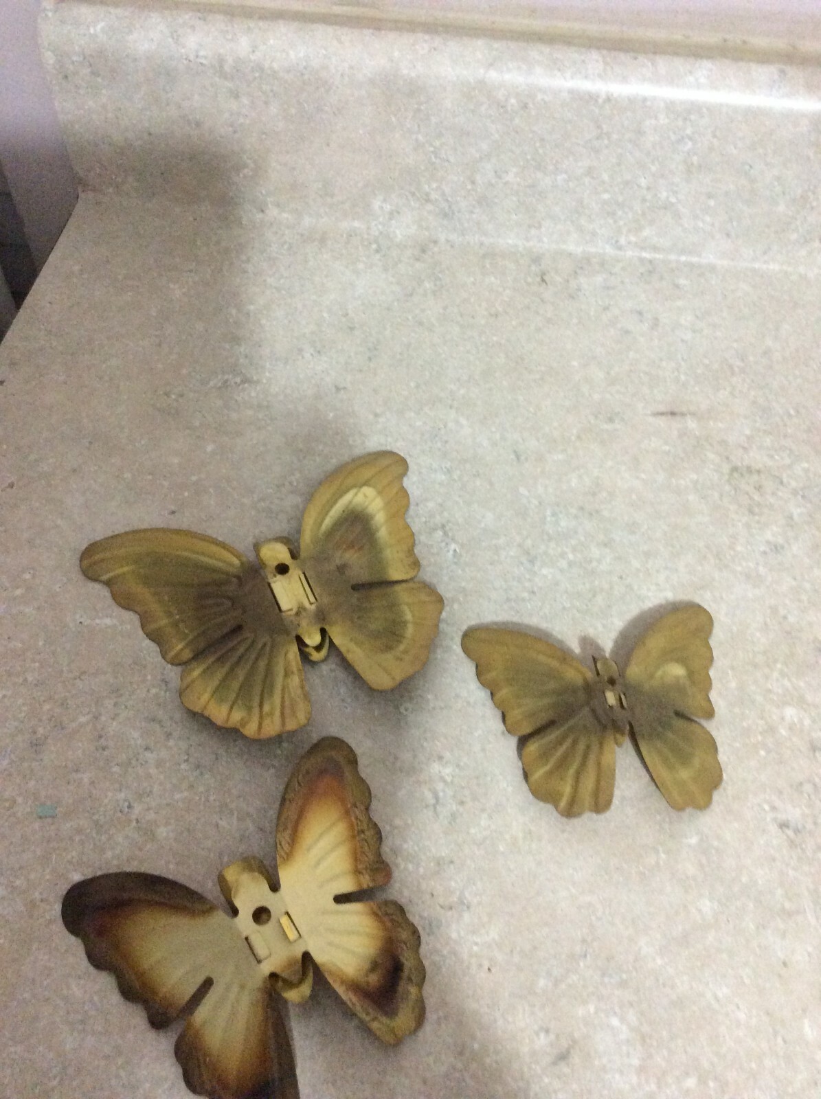 HOME INTERIOR / HOMCO SET OF 3 METAL BUTTERFLIES WALL DECOR FREE SHIPPING
