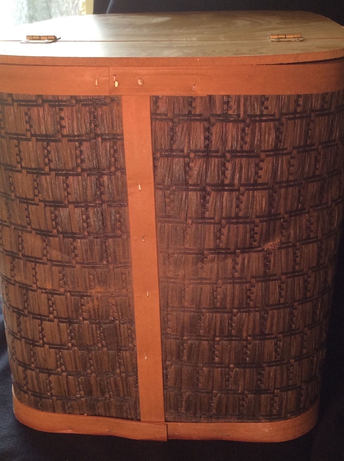 Vintage Picnic Basket By Burlington In ORIGINAL Box With DISHES & Silverware