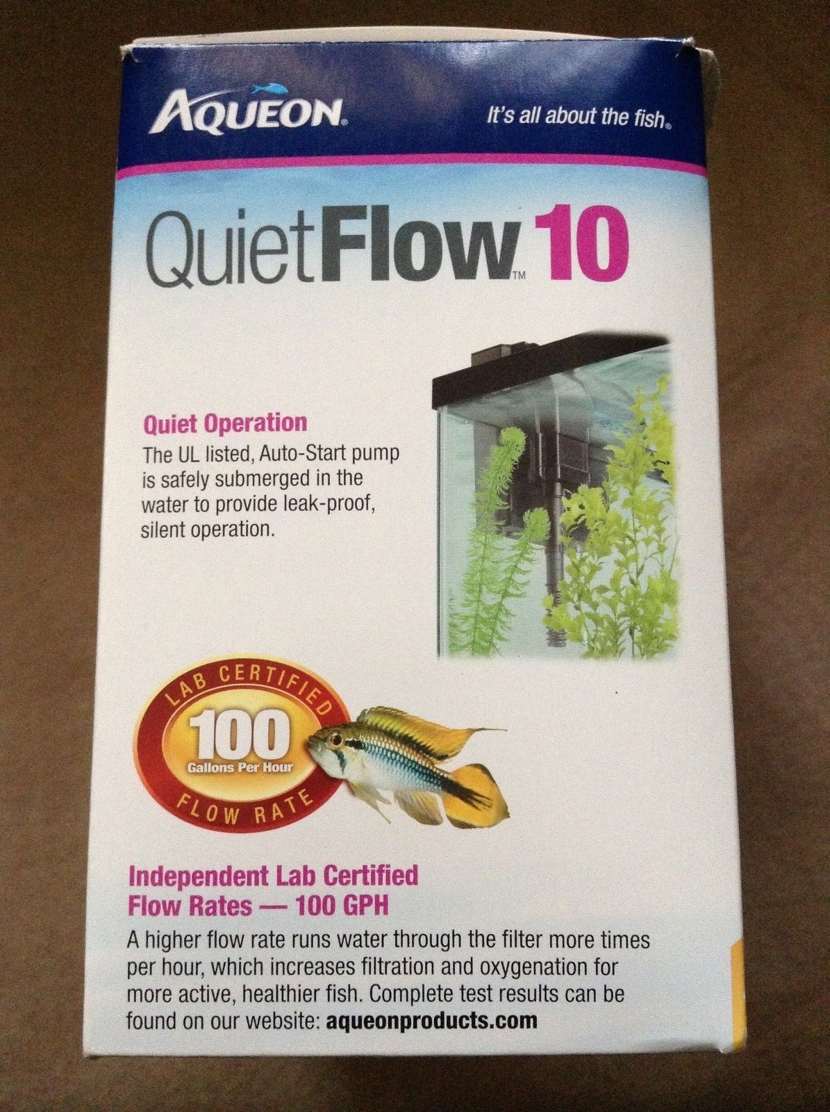Aqueon Quiet Flow™ 10 Aquarium Power Pump And Filter For Up to 20 Gallon