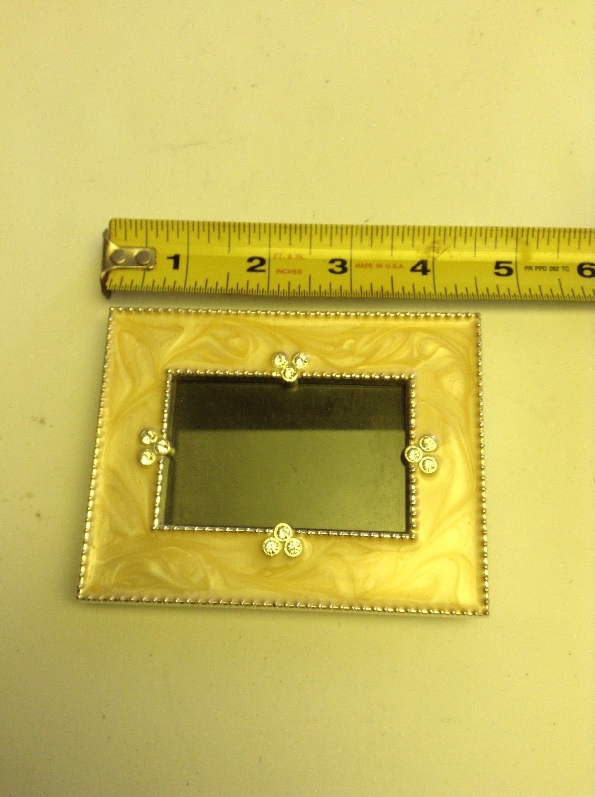 13/4 x2 3/4 Photo Frame Tan with beads