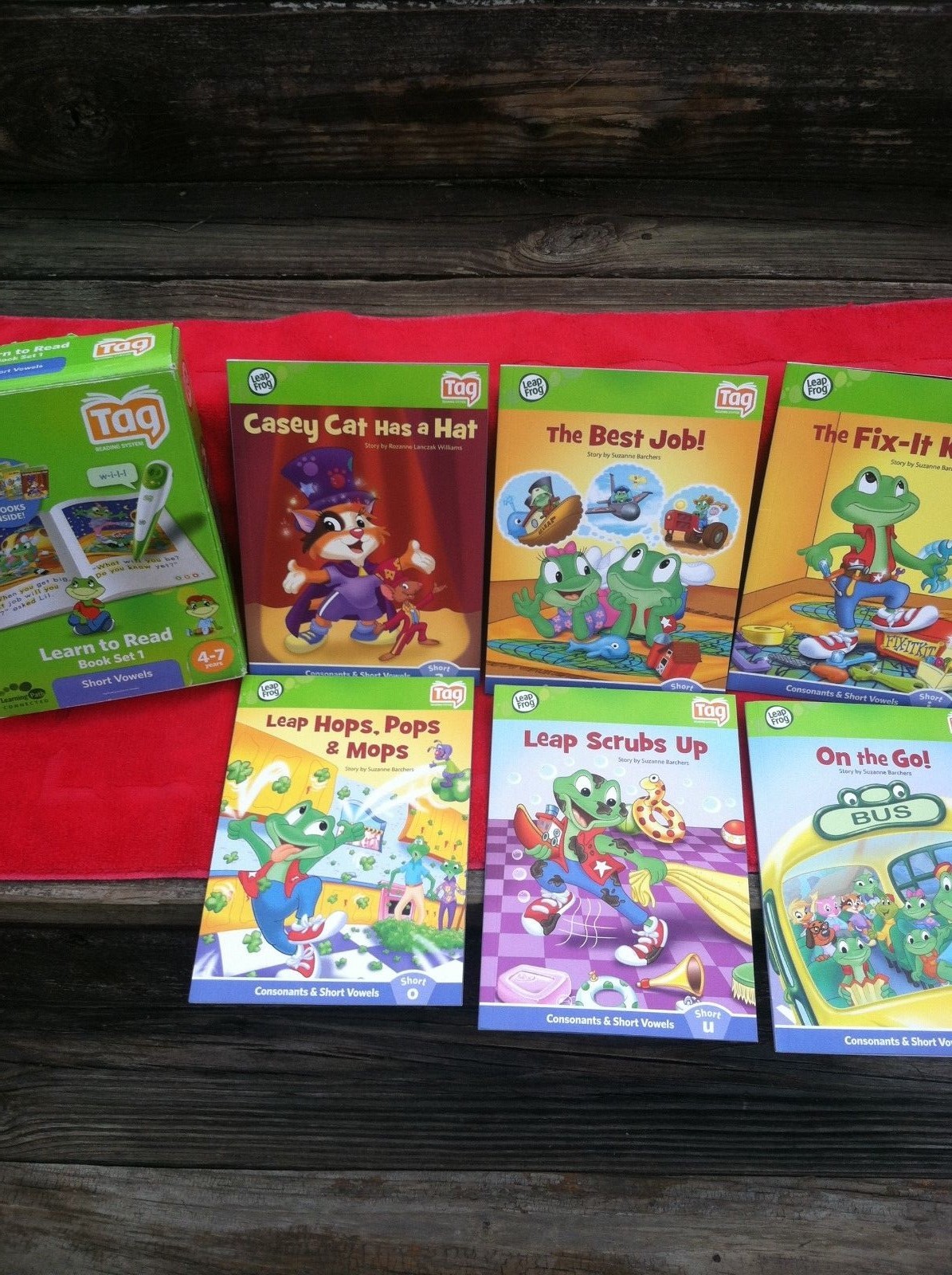 Leap Frog Tag Reading System Short Vowels & Long Vowels Book Sets 1 & 2 12 Books