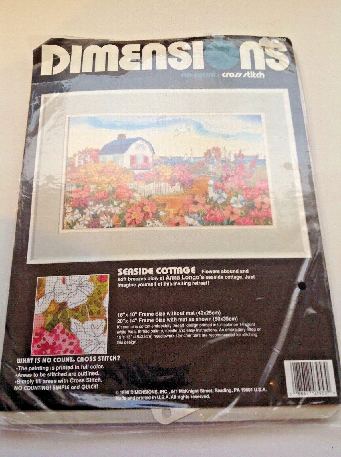 Dimensions No Count Cross Stitch Seaside Cottage Kit#3953 Ca