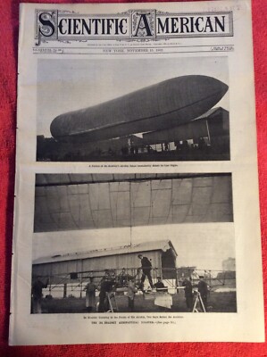 SCIENTIFIC AMERICAN NEW YORK NOVEMBER 15 1902 BRADSKY'S AIRSHIP AERONAUTICAL