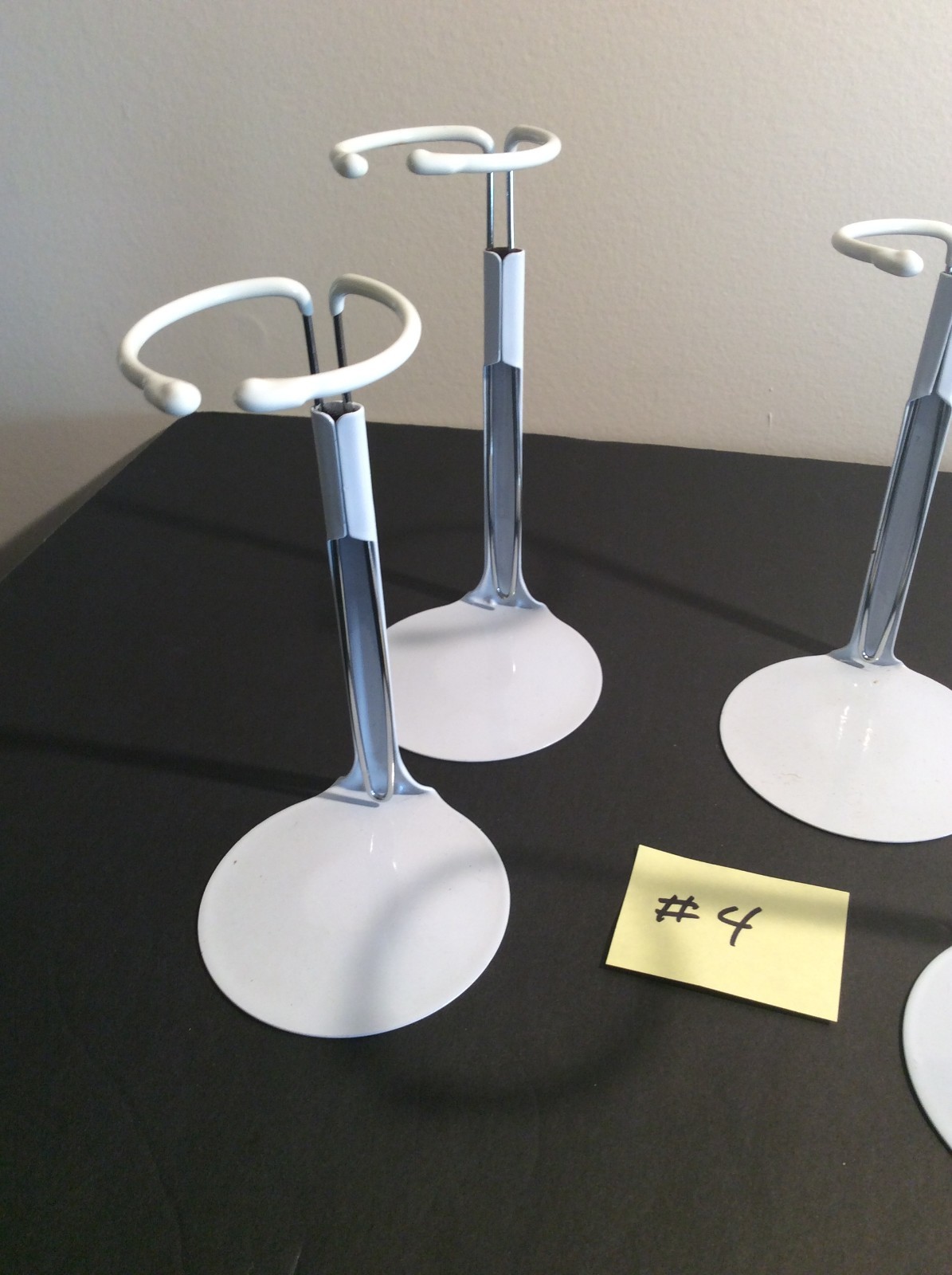 Lot of 4 Metal Doll Stands for G.I. Joe, MARX Johnny West or Barbie Dolls     #4