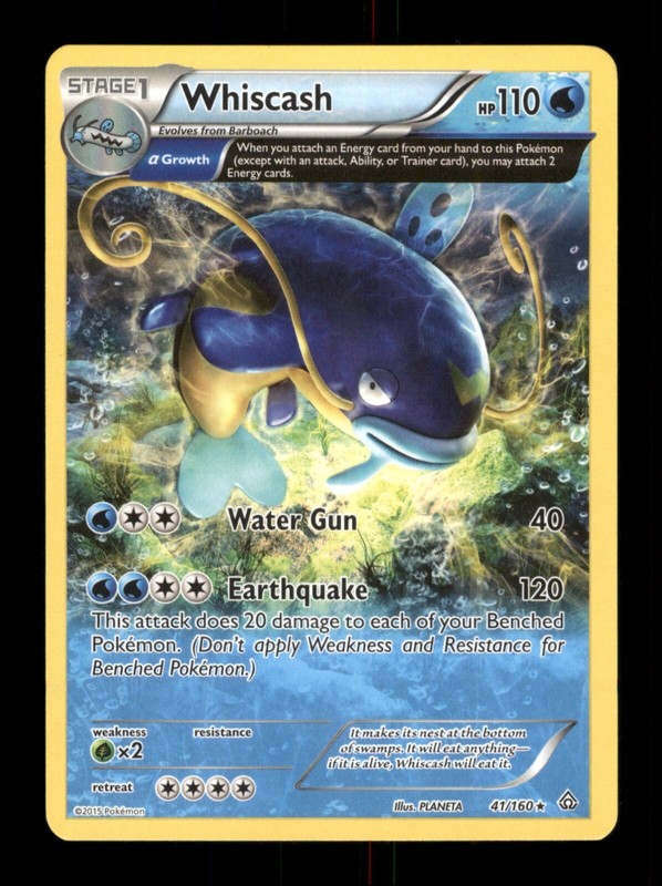 will annie Whiscash 41/160 Non-Holo Nintendo Pokemon Trading Card TCG