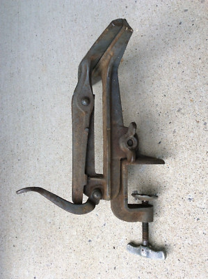 Vintage antique hand saw sharpening 9.25  vise clamp-on adjustable cast iron