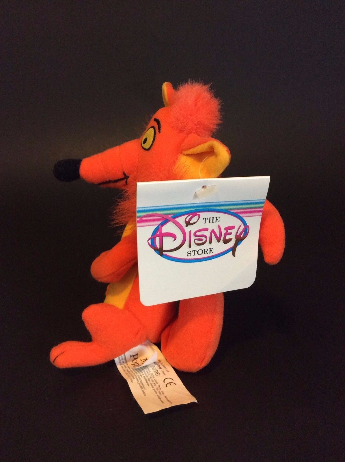 Disney Store Mary Poppins Orange Fox Plush Bean Bag Stuffed Animal Toy