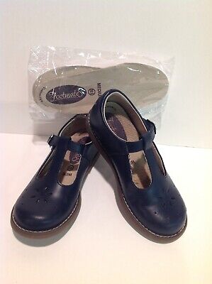 Footmates Sherry T-Strap Mary Jane Navy Blue Girl School Shoes Size 10.5