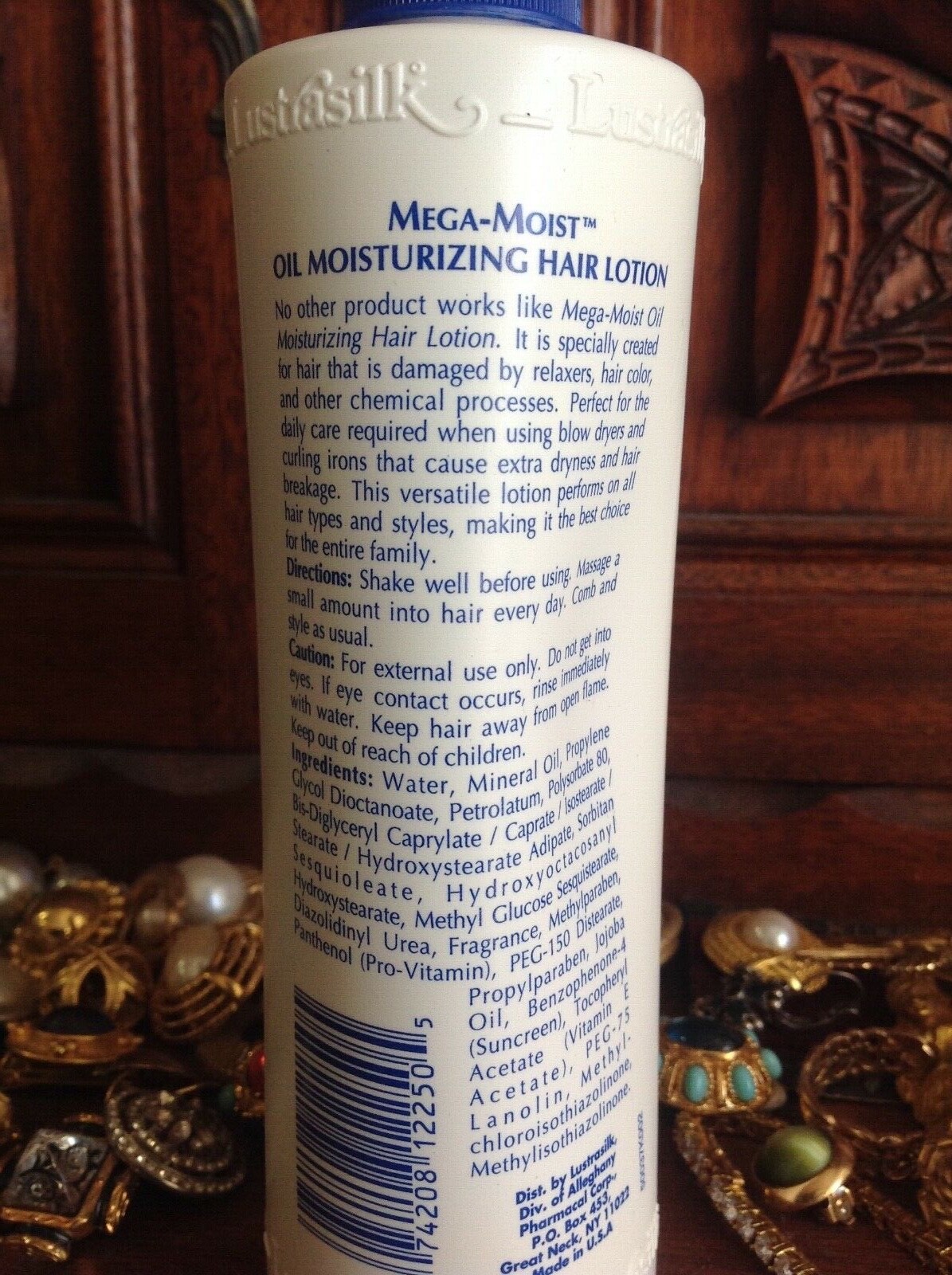 LUSTRASILK MOISTURE MAX MEGA-MOIST OIL MOISTURIZING HAIR LOTION 12oz new 1 bottl