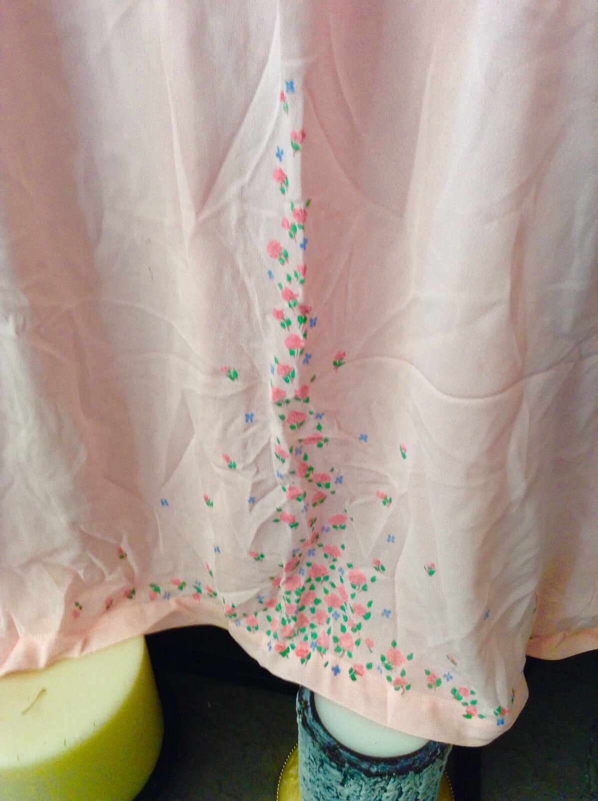 Women's Vintage Nightgowns Small S Long White Barbizon Pink Sleeveless Romantic