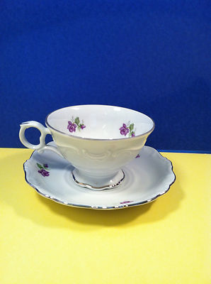 Bavarian Schumann Violette Cup and Saucer
