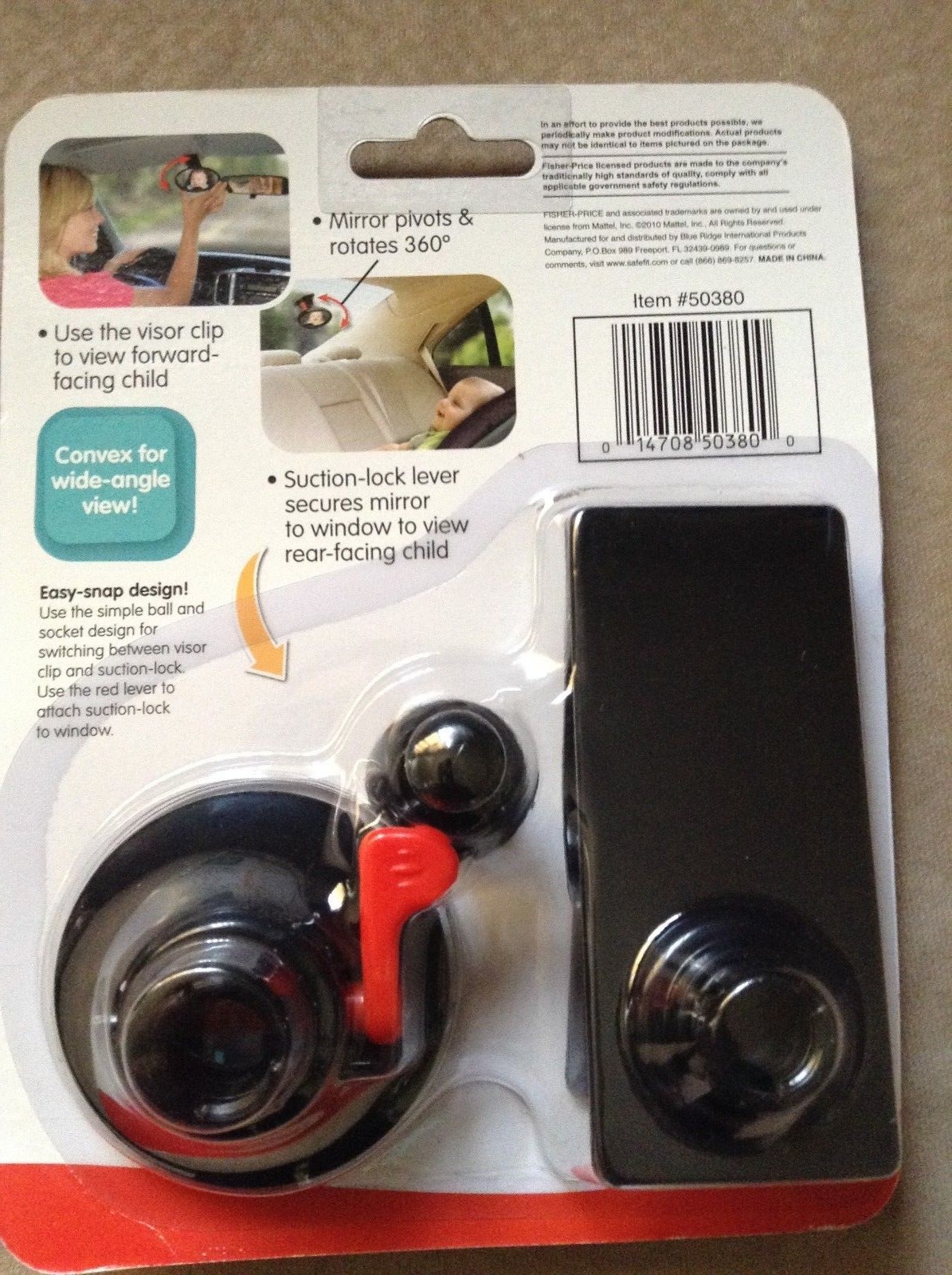 Fisher - Price Travel Care Safety View Mommy Mirror Item # 50380