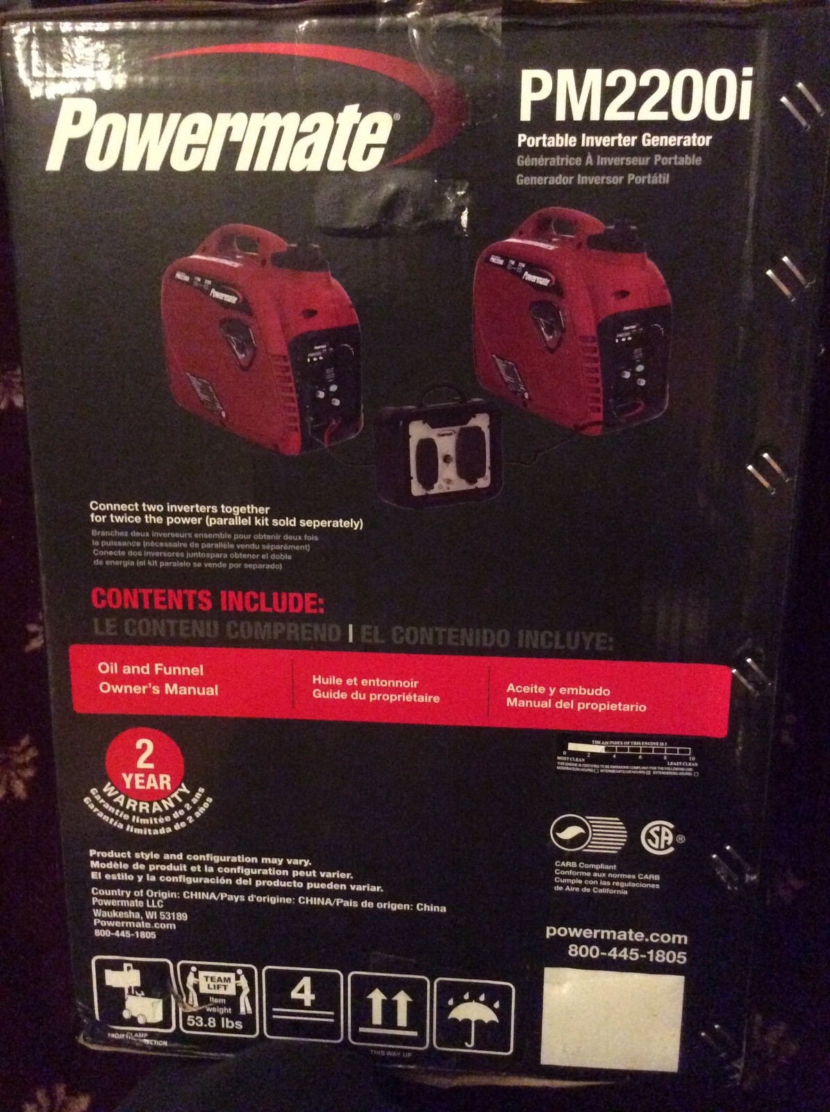 Powermate PM2200i - 2200 Watt Portable Inverter Generator