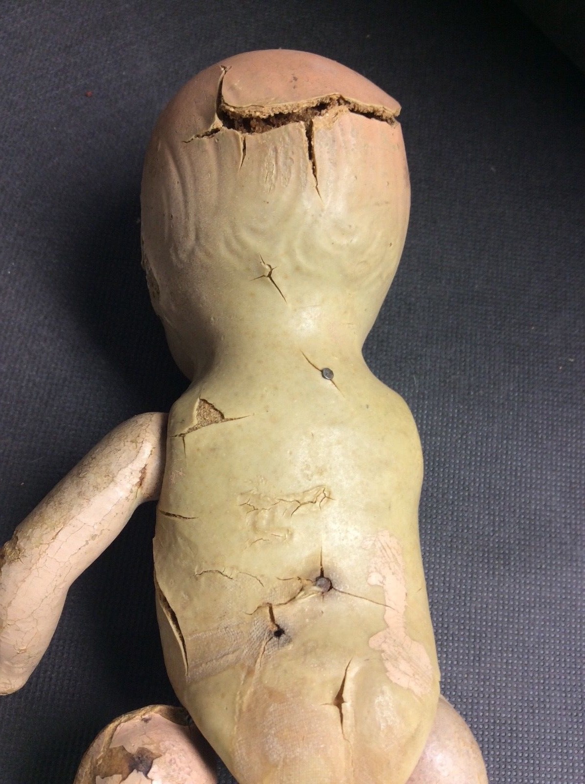 EFFANBEE (?) Composition Doll 8”- Vintage Selling for Parts or Repair