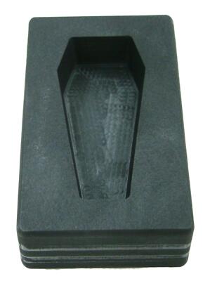 10 oz Coffin Shape Gold High Density Graphite Mold 5oz Silver Bar-USA Made