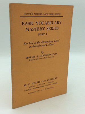 BASIC VOCABULARY MASTERY SERIES by Charles H. Hanschin - 1935 - German -
