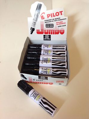 Pilot SC-6600 Jumbo Permanent Marker, Black (PIL 43100) - 12/pk