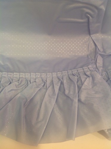 Vintage EXCELL Baby Blue Vinyl Plastic Shower Curtain valance Bathroom Curtain