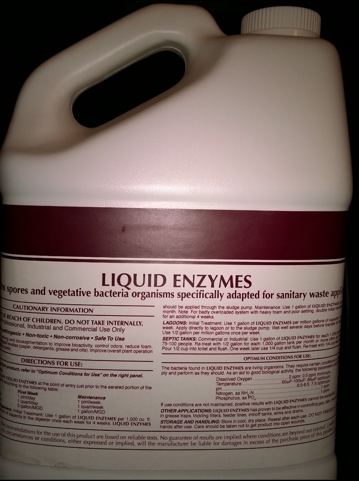 1 GAL ENZYME BACTERIA DRAIN LEACH FIELD OPENER CESSPOOL 1 eBay
