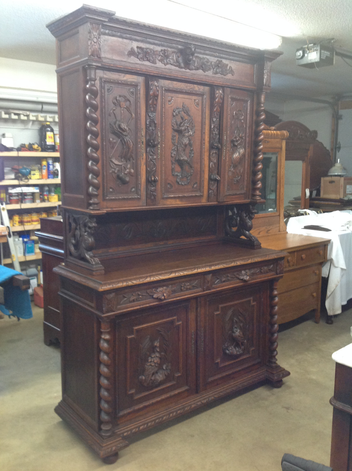 French Oak Black Forest Cupboard