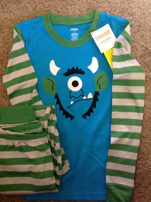 NEW Gymboree gymmies 40long sleevespants41  Boys size 12  Monster bluegreen