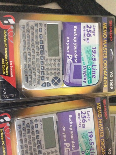 5 NEW SEALED - Sharp YO-190P Electronic Memo Master Organizer